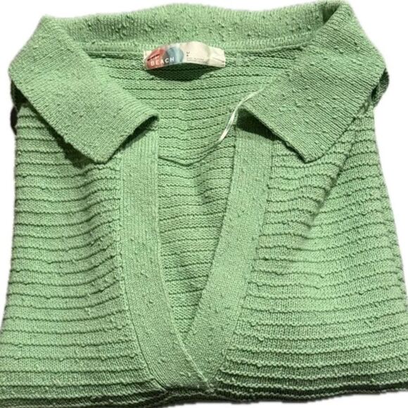 NWOT Free People Beach Carter Sweater in Venice Green Size Large - Picture 7 of 7